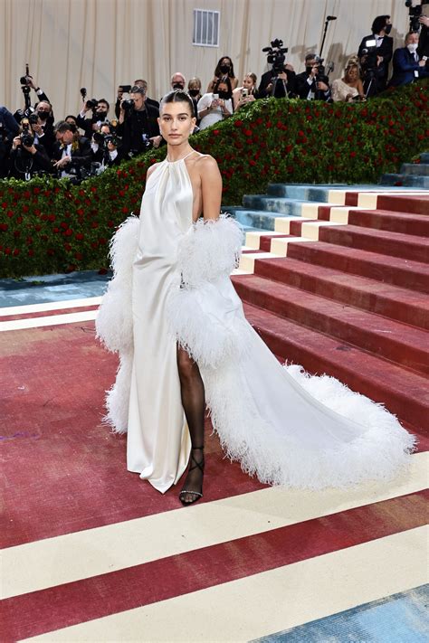 yves saint laurent met gala 2022|Hailey Bieber Wore a Jeweled Saint Laurent Gown to .